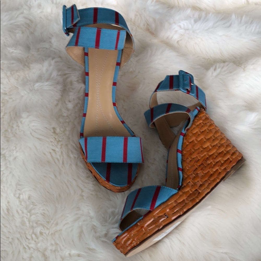 Kate Spade wedge sandals Blue and Red, size 7